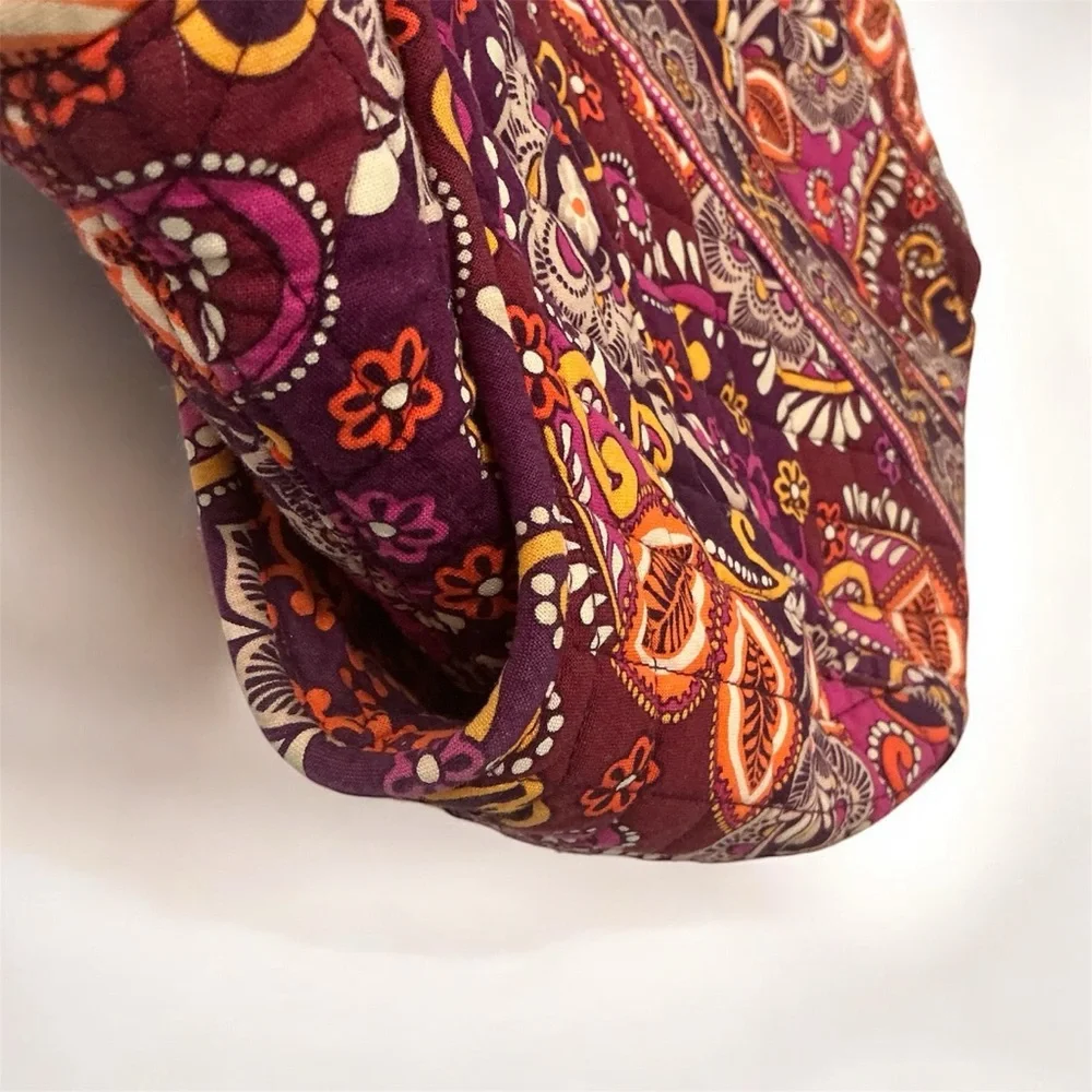 VERA BRADLEY SHOULDER TOTE WITH SIDE POCKETS